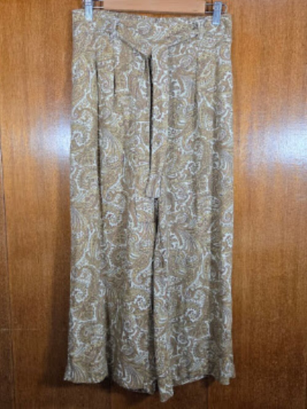 Maison d'Amélie Paris Paisley Printed High Waist Wide Leg Pants - Size S